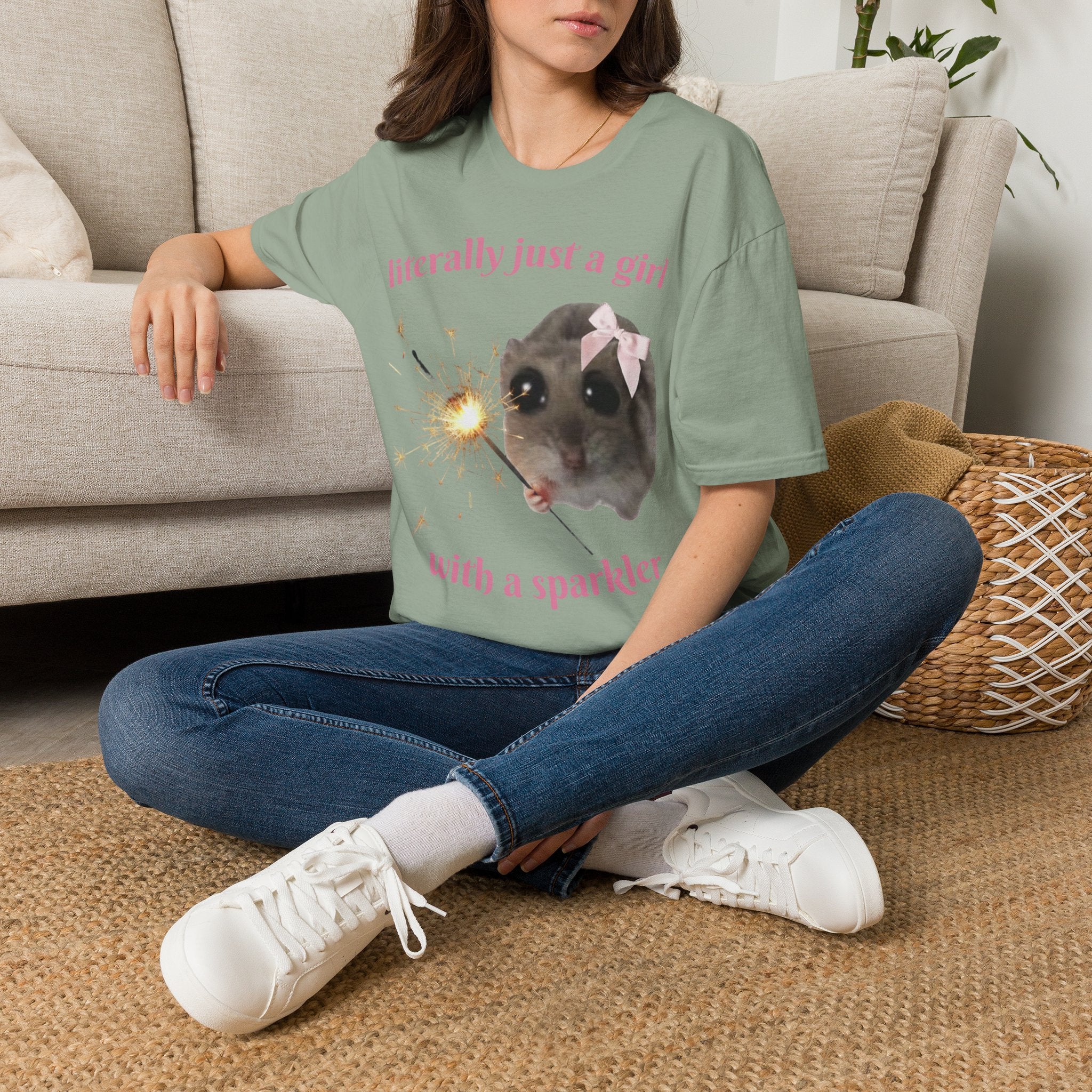 Literally Just a Girl (With a Sparkler) Tee