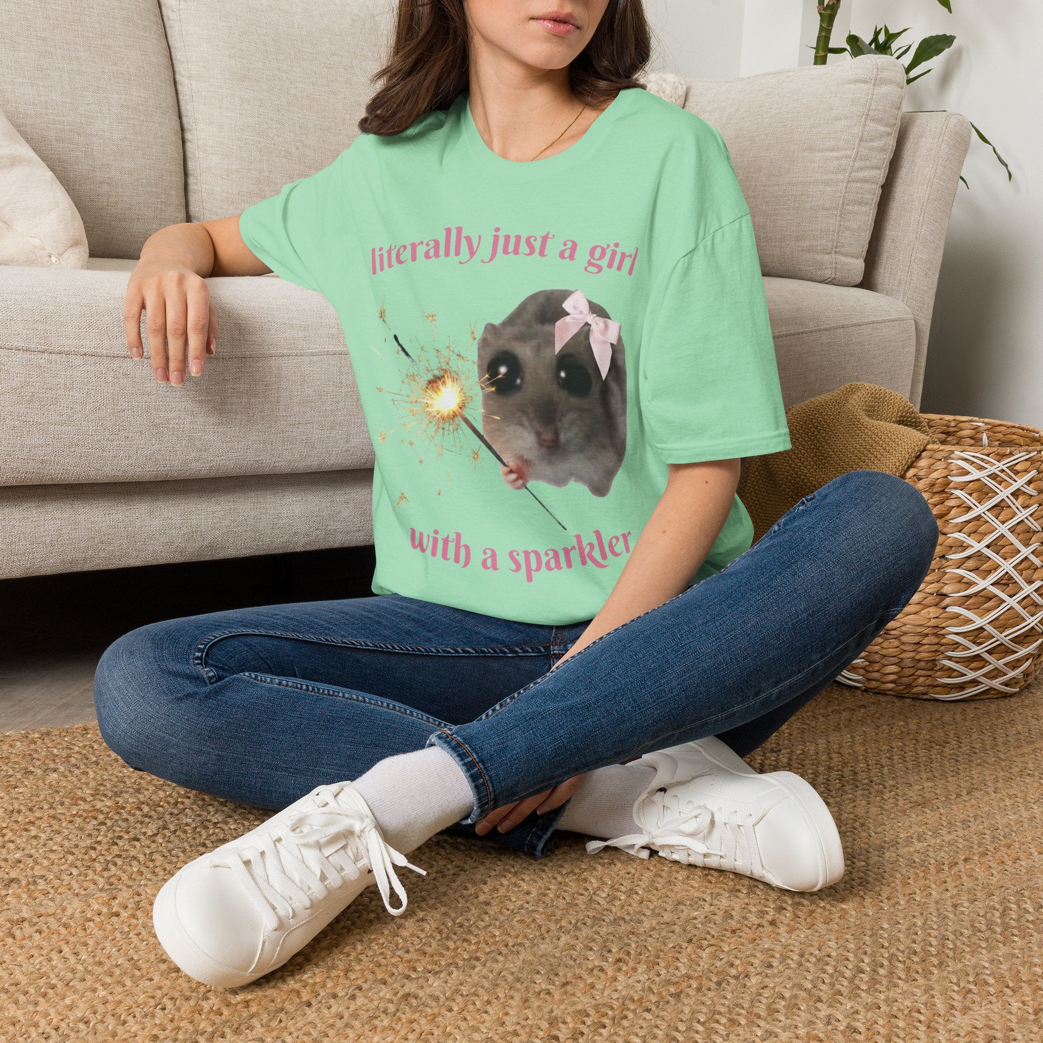 Literally Just a Girl (With a Sparkler) Tee