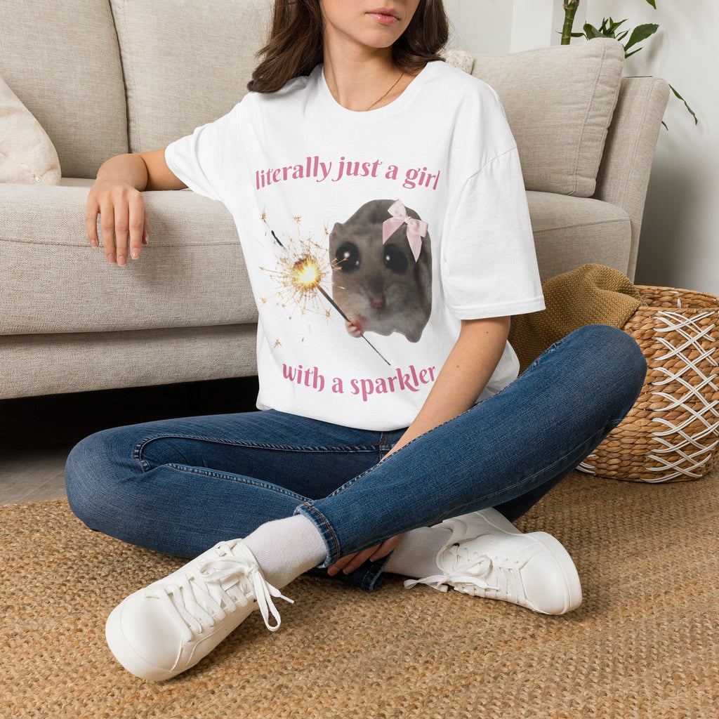 Literally Just a Girl (With a Sparkler) Tee