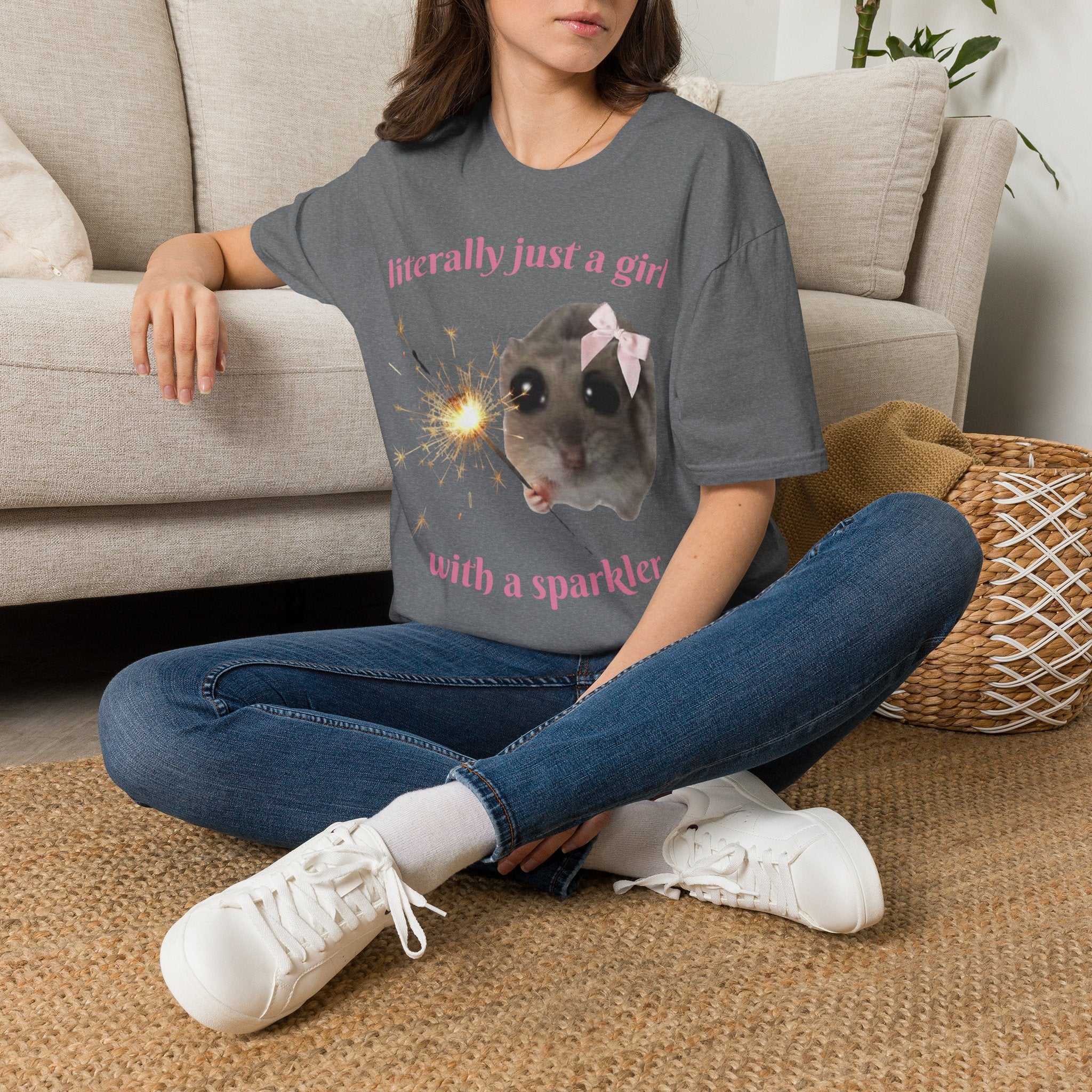 Literally Just a Girl (With a Sparkler) Tee